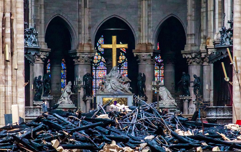 Notre Dame dopo l'incendio