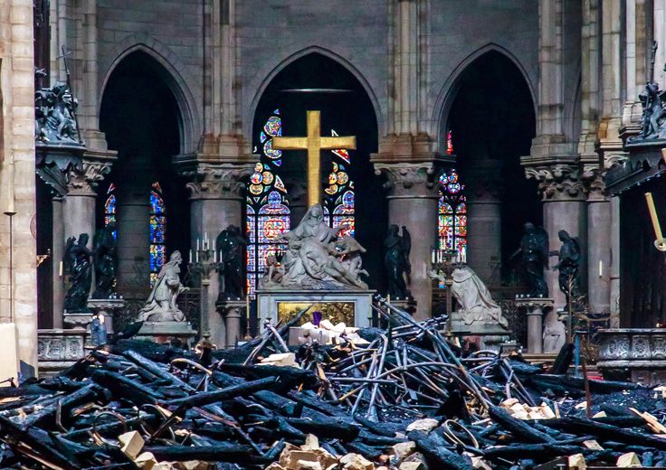 Notre Dame dopo l'incendio