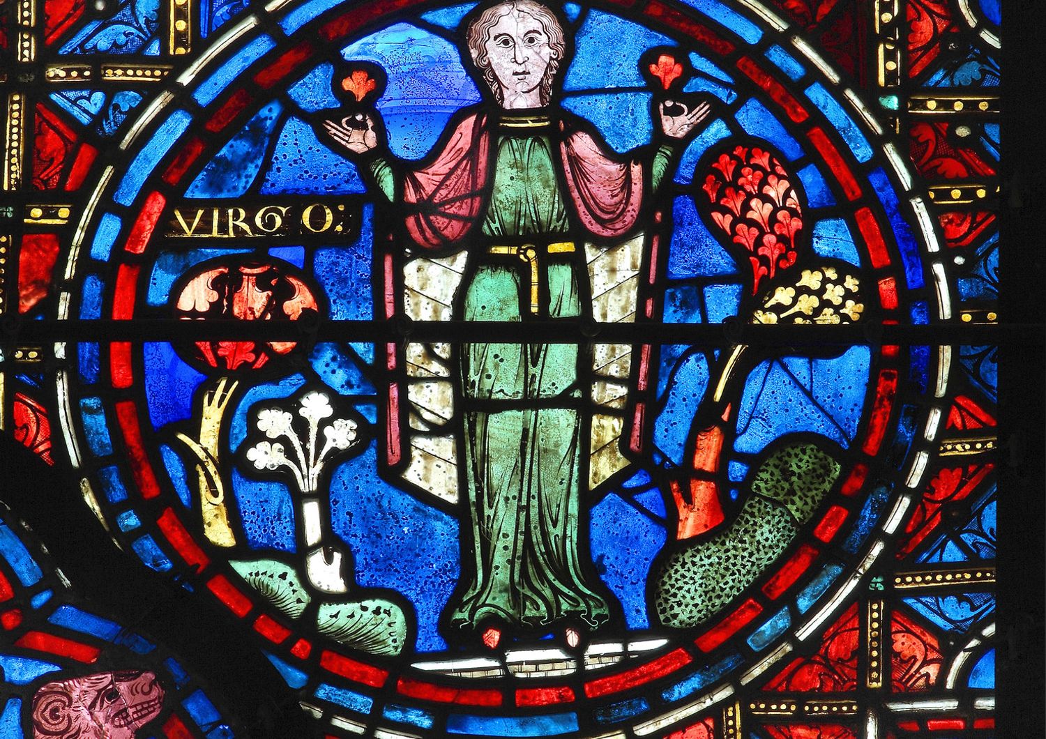 &nbsp;Cattedrale di Chartres, vetrata dedicata alla Madonna, secolo XIII (Manuel Cohen/AFP)