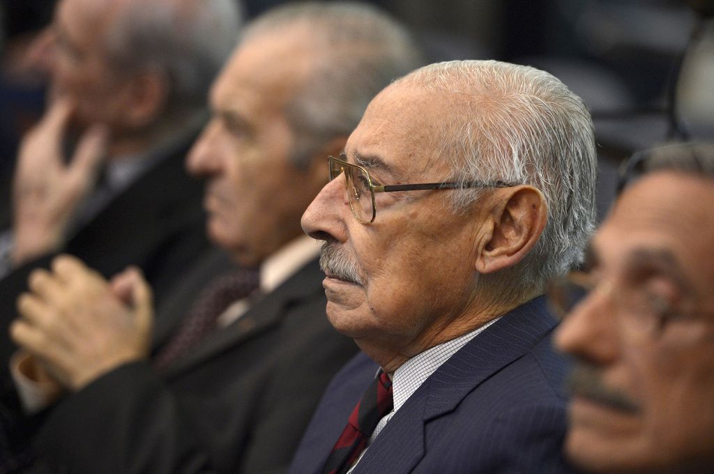 &nbsp;L'ex dittatore argentino Jorge Videla sul banco degli imputati al processo per i crimini perpetrati nel corso dell'Operazione Condor (Juan Mabromata/AFP)