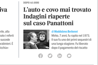 Il sito del Corriere che ha dato la notizia