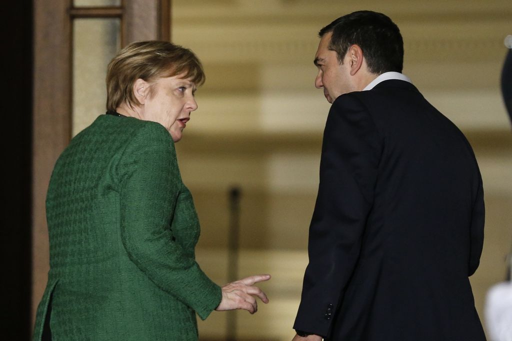 Angela Merkel e Alexis Tsipras