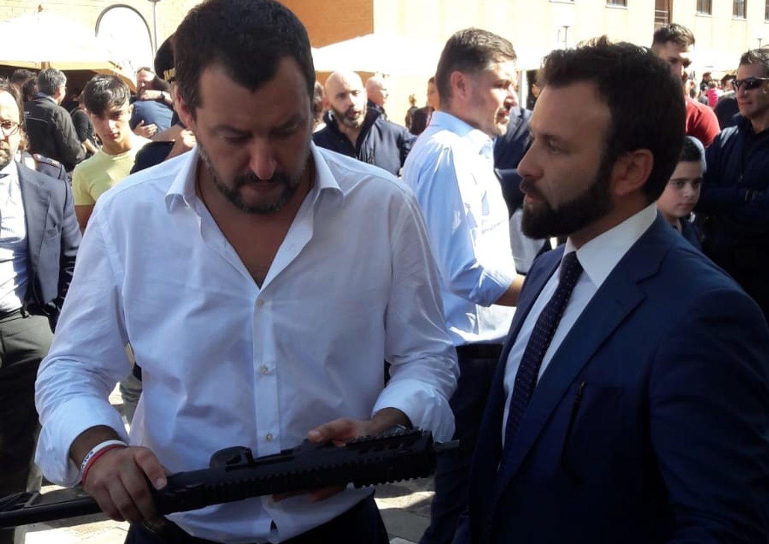 Matteo Salvini alla festa dei Nocs della Polizia