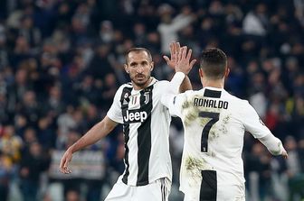 Giorgio Chiellini e Cristiano Ronaldo