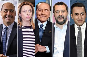 Zingaretti, Meloni, Berlusconi, Salvini e Di Maio&nbsp;