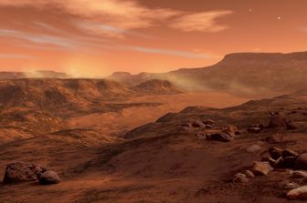 Illustrazione: simulazione fotografica del suolo di Marte