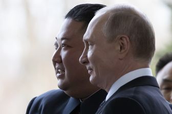 Kim Jong-un e Vladimir Putin a Vladivostok