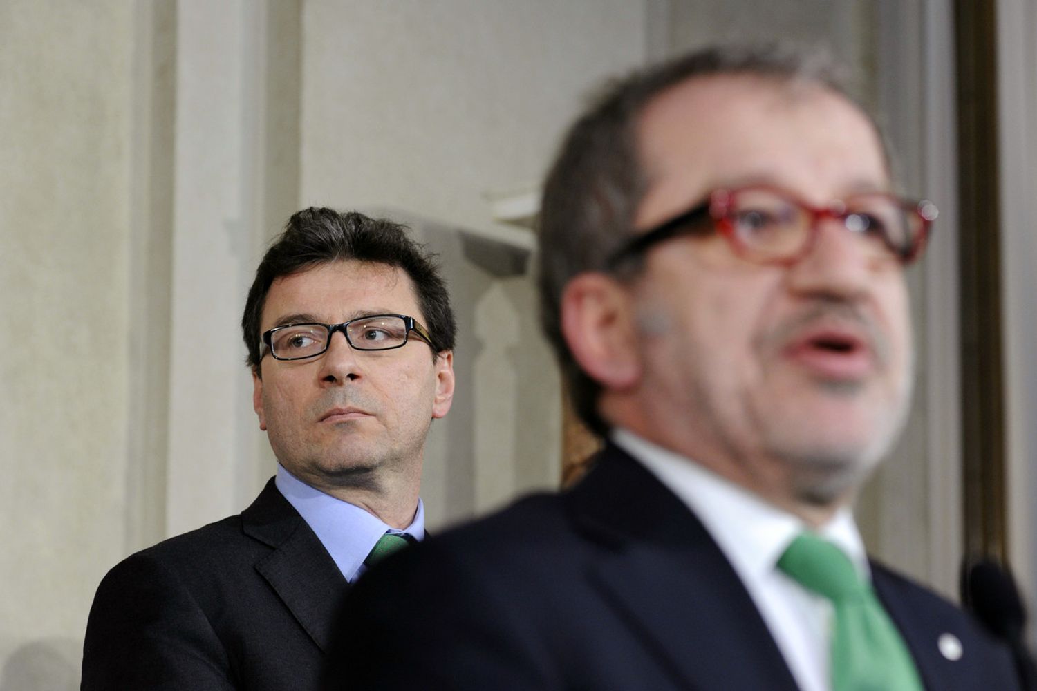Giancarlo Giorgetti e Roberto Maroni&nbsp;