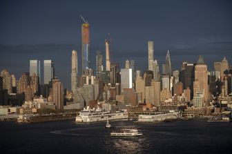 La skyline di Manhattan, New York