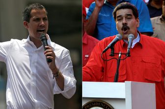 Juan Guaid&ograve; e Nicolas Maduro