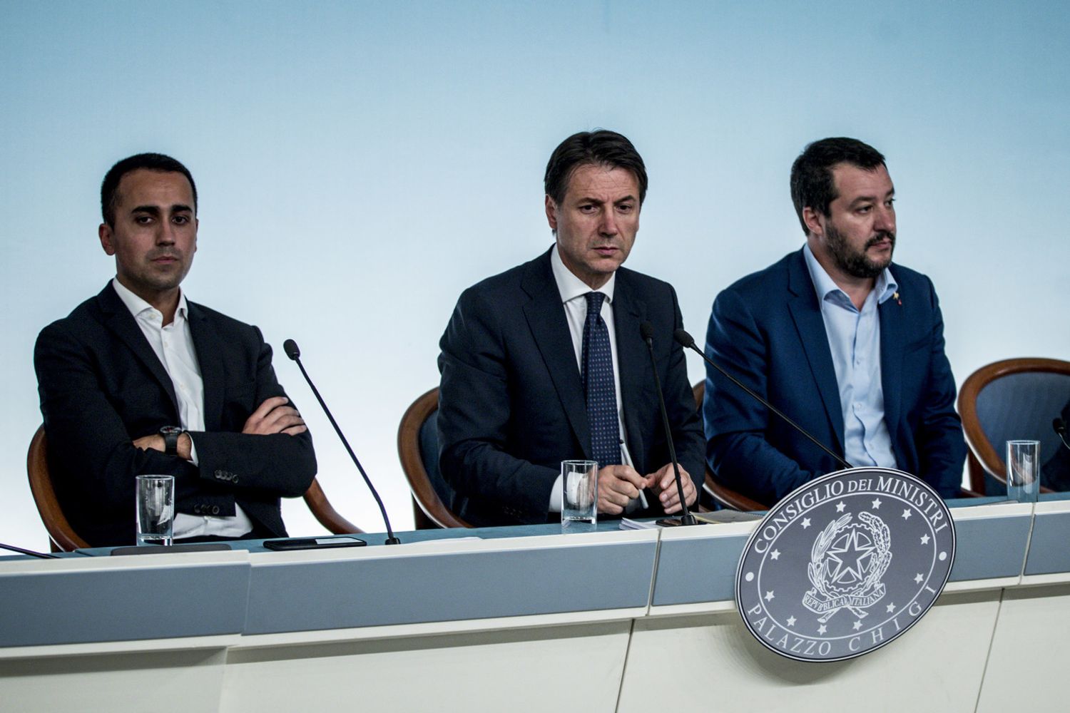 Di Maio, Conte e Salvini