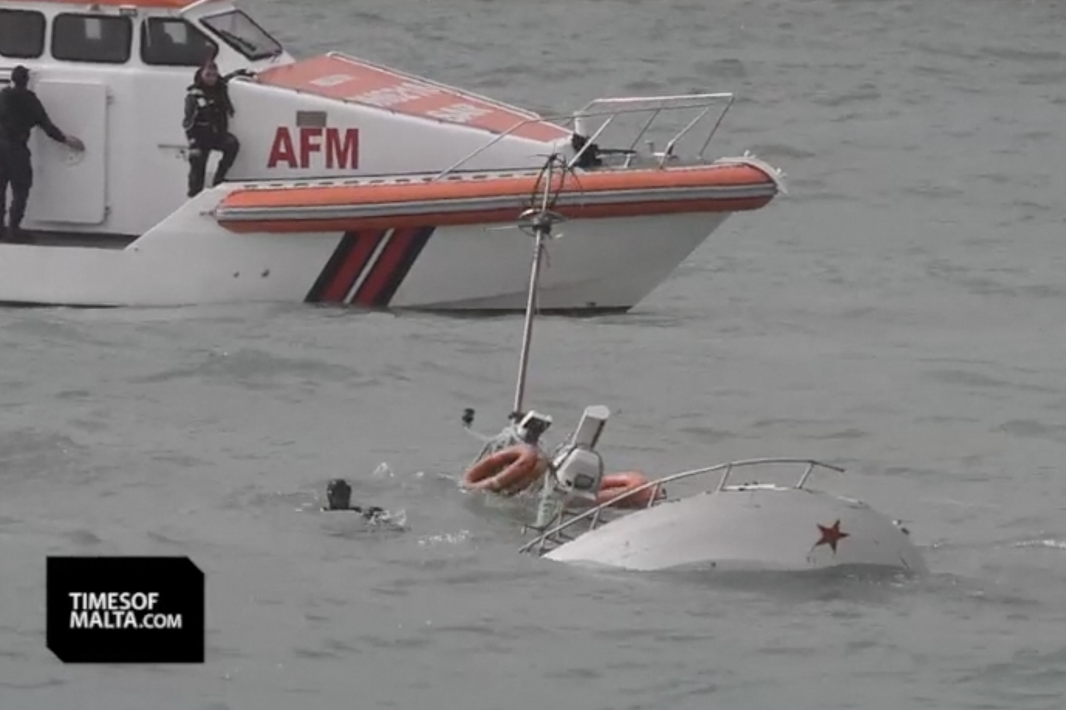 Il peschereccio affondato a Malta