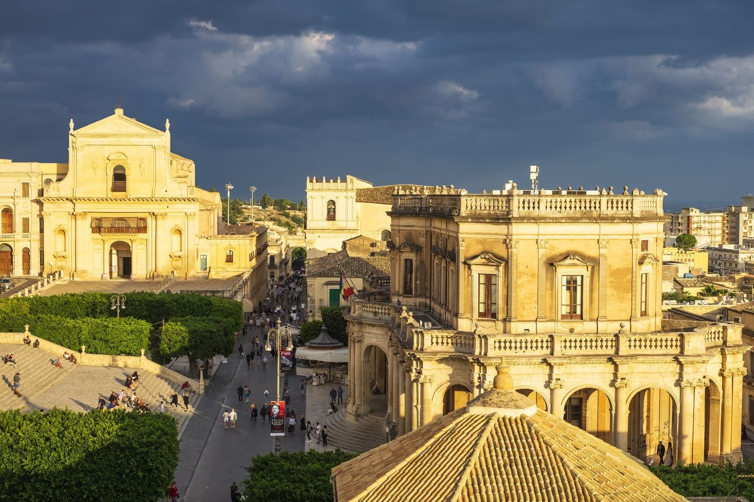 Una magnifica veduta di Noto in Sicilia