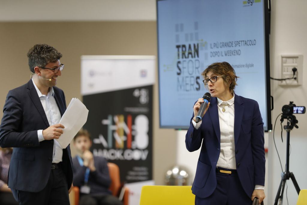 Giulia Bongiorno durante l'evento Trasformers all'Apple developer Academy di Napoli