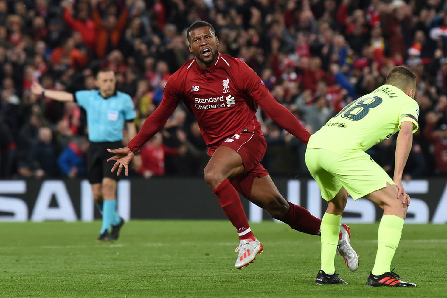 &nbsp;Champions 2019, Barcellona battuto 4-0 ed eliminato dal Liverpool (Paul Ellis/AFP)