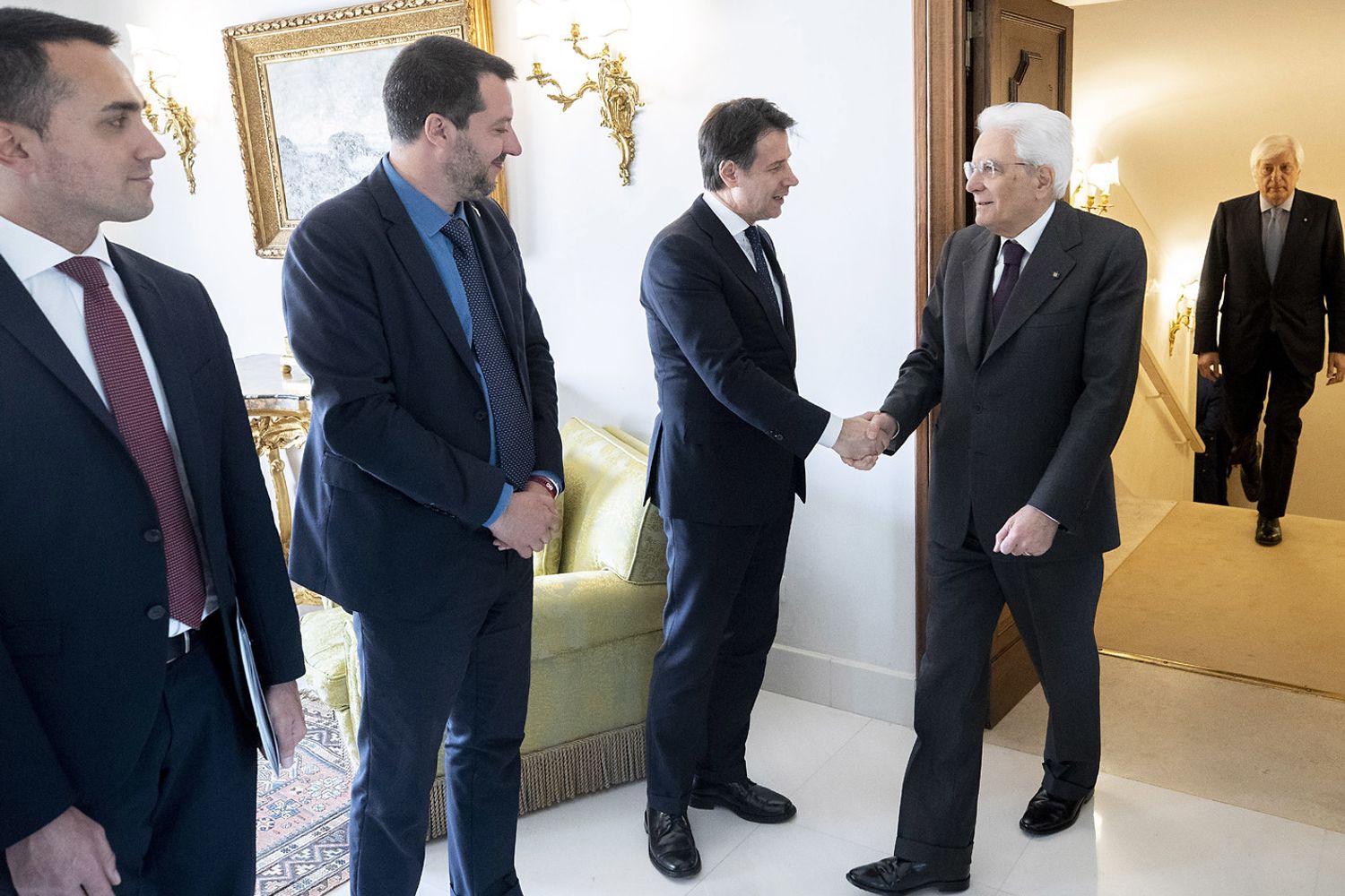Di Maio, Salvini, Conte e Mattarella