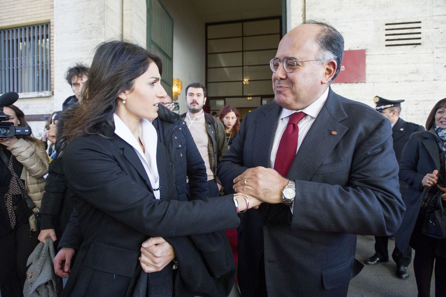 Virginia Raggi e Eugenio Gaudio