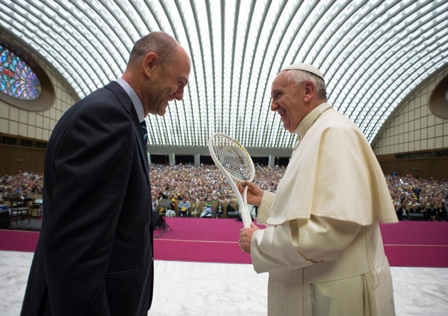 Angelo Binaghi con Papa Francesco in Vaticano