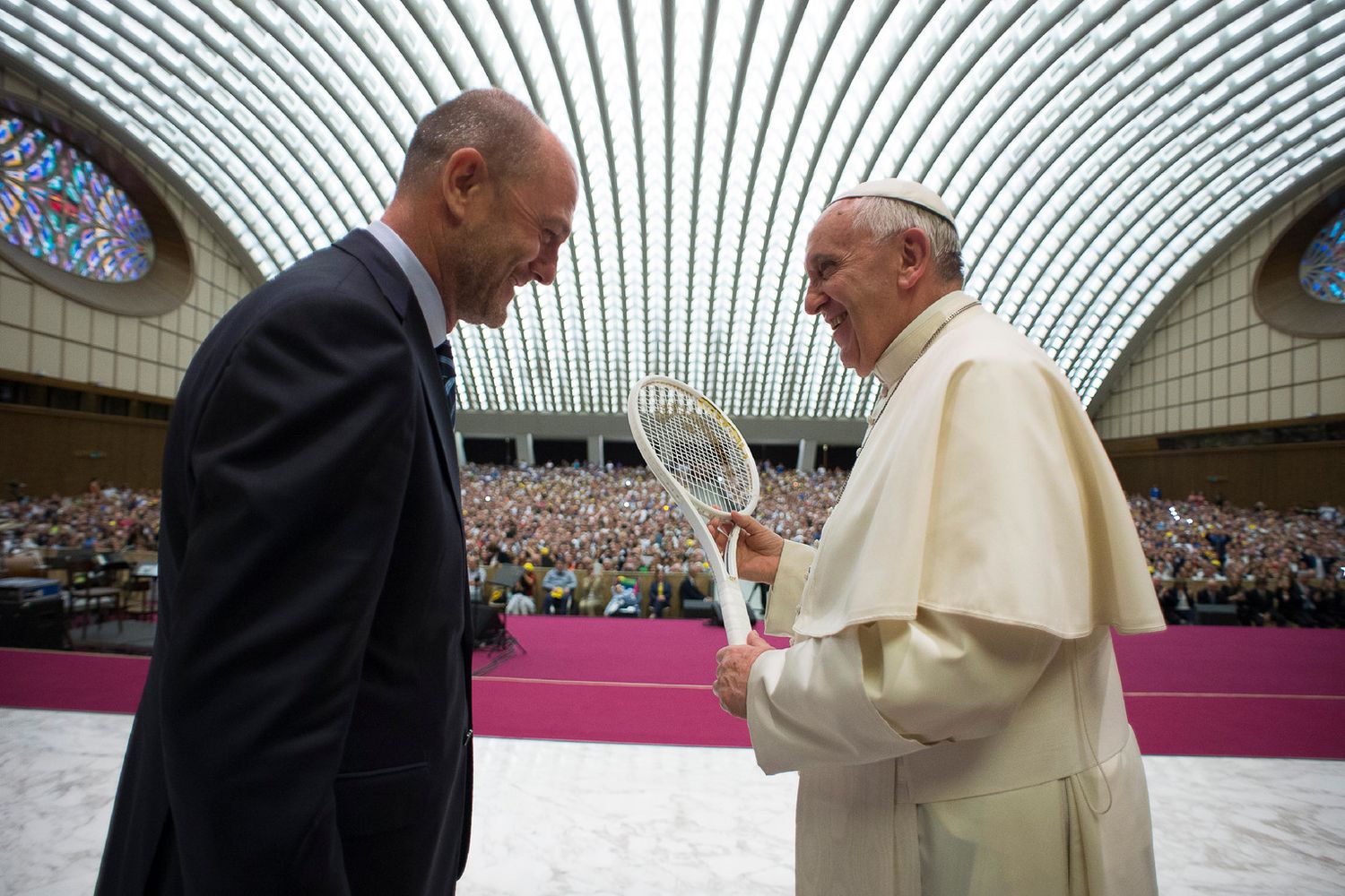 Angelo Binaghi con Papa Francesco in Vaticano
