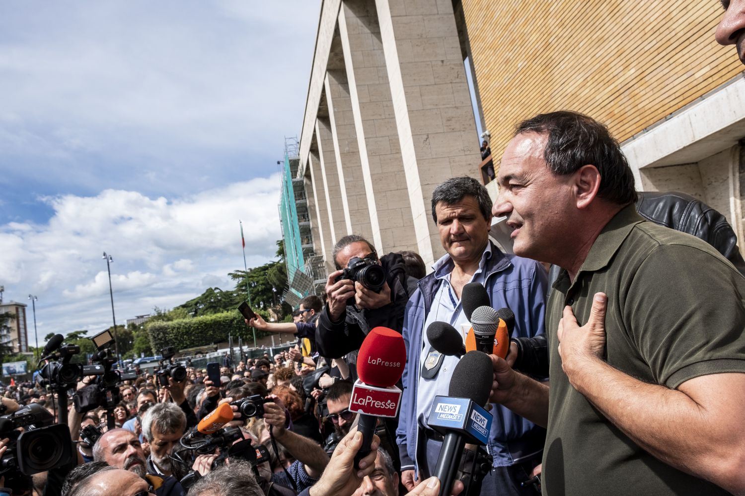 Mimmo Lucano a La Sapienza