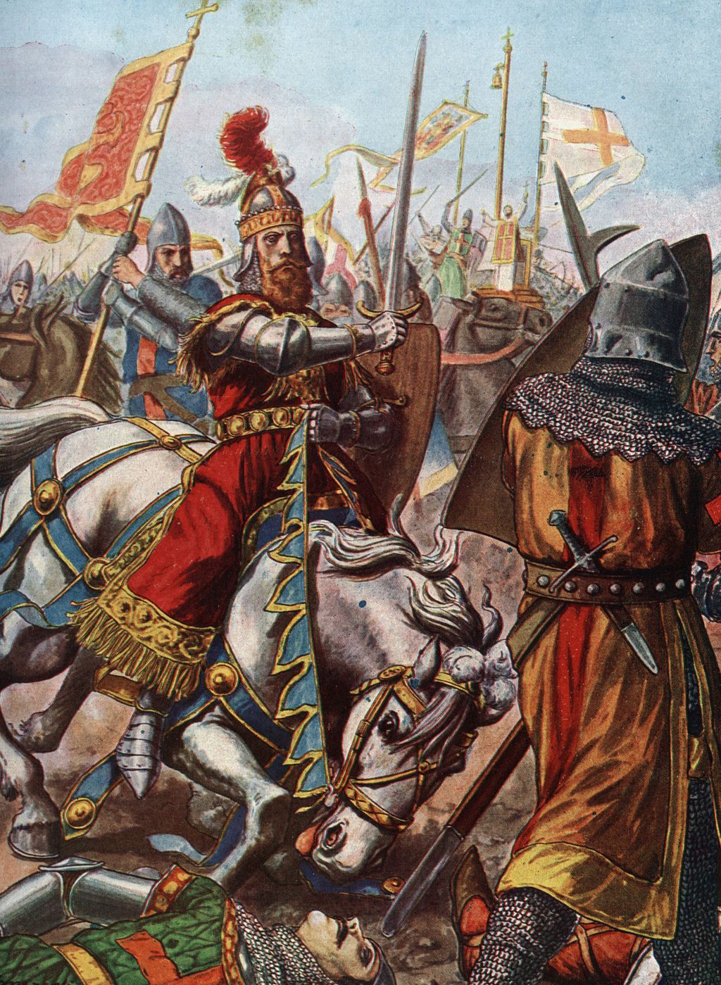 &nbsp;Battaglia di Legnano, in cui la Lega Lombarda, guidata da Alberto da Giussano, batte l'imperatore Federico Barbarossa (Leemage/AFP)