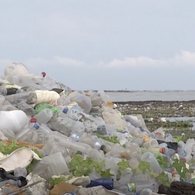 isola invasa spazzatura plastica