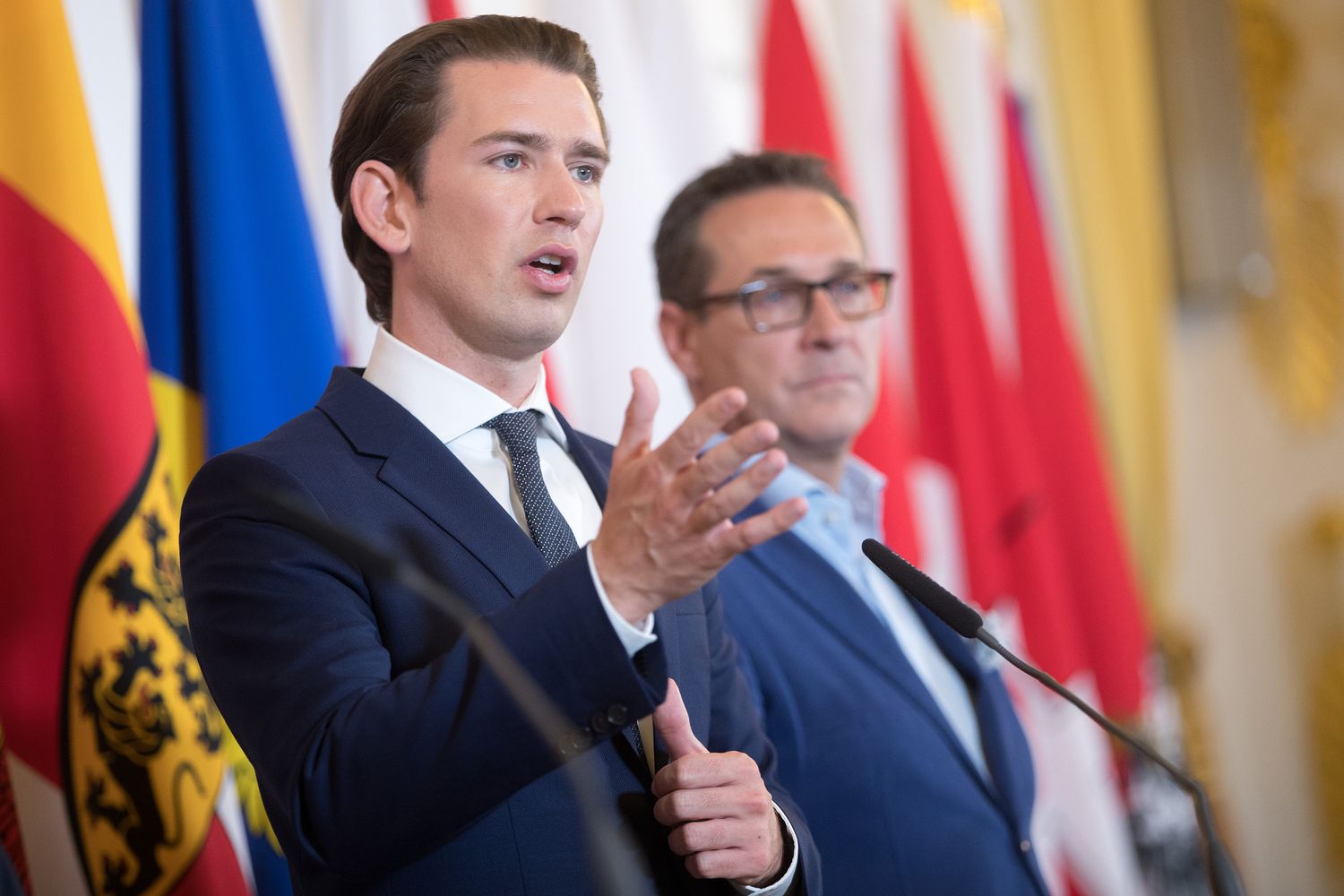 &nbsp;kurz strache (Georg Hochmuth/Apa/AFP)