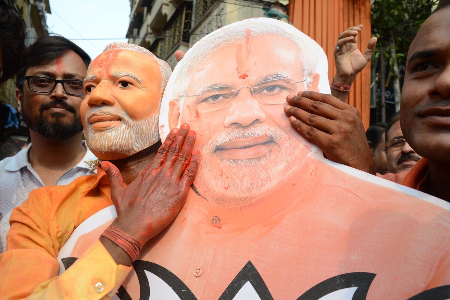 Sostenitori di Narendra Modi