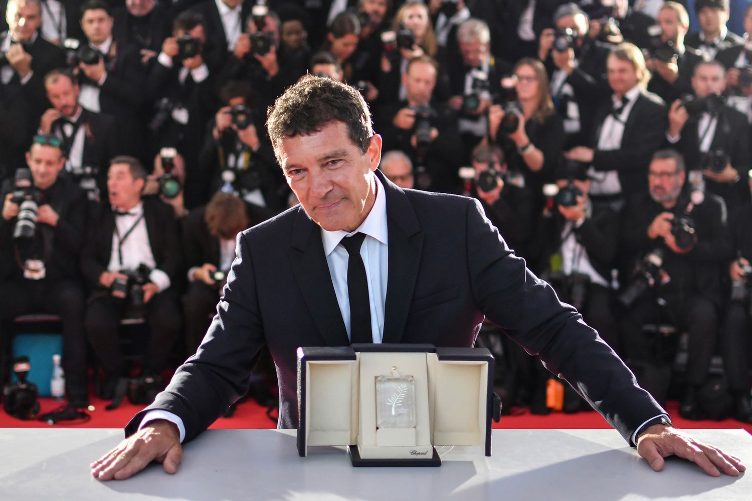 &nbsp;Antonio Banderas premiato come miglior attore al Festival di Cannes 2019 (Alberto Pizzoli/AFP)