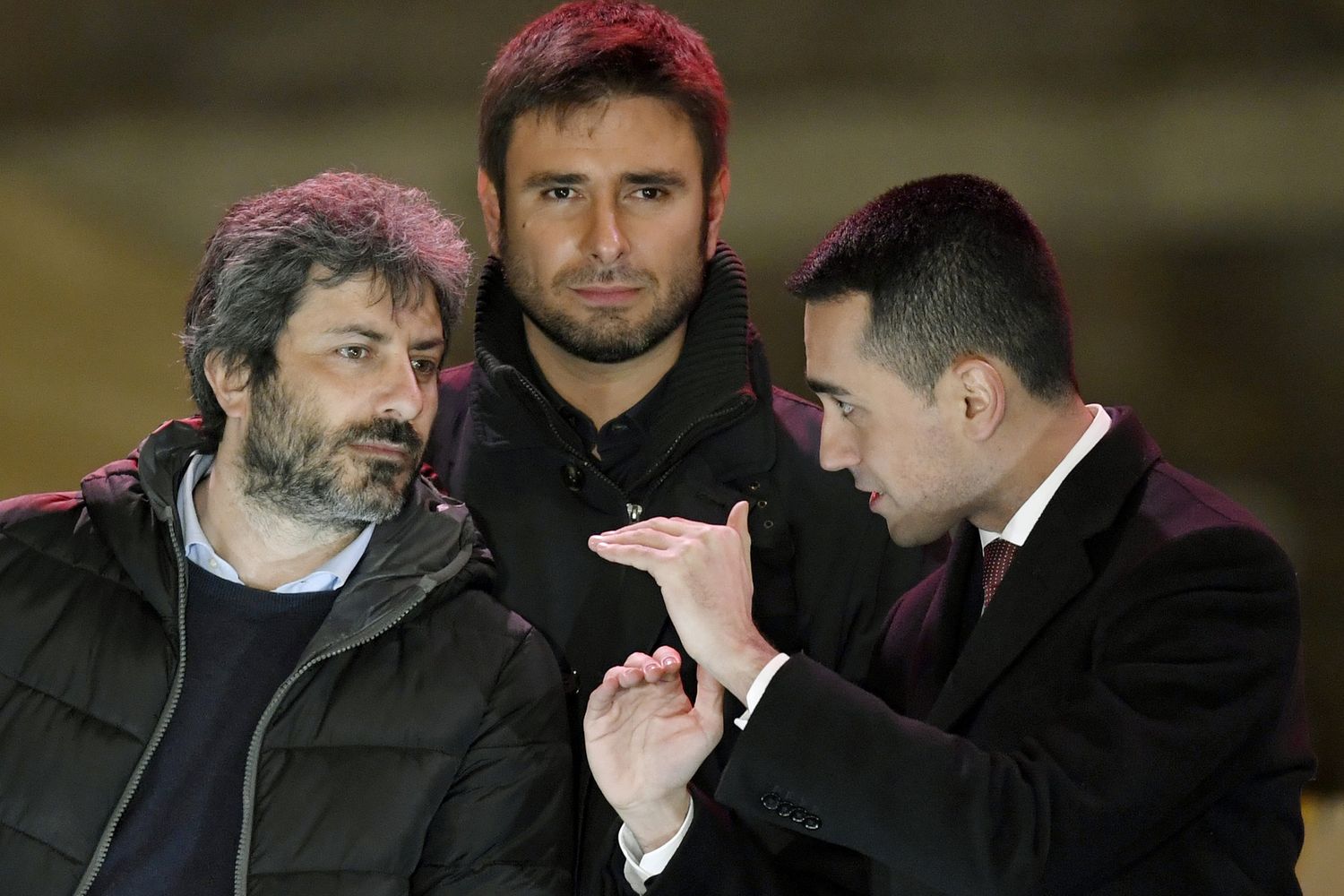 Roberto Fico, Alessandro Di Battista e Luigi Di Maio
