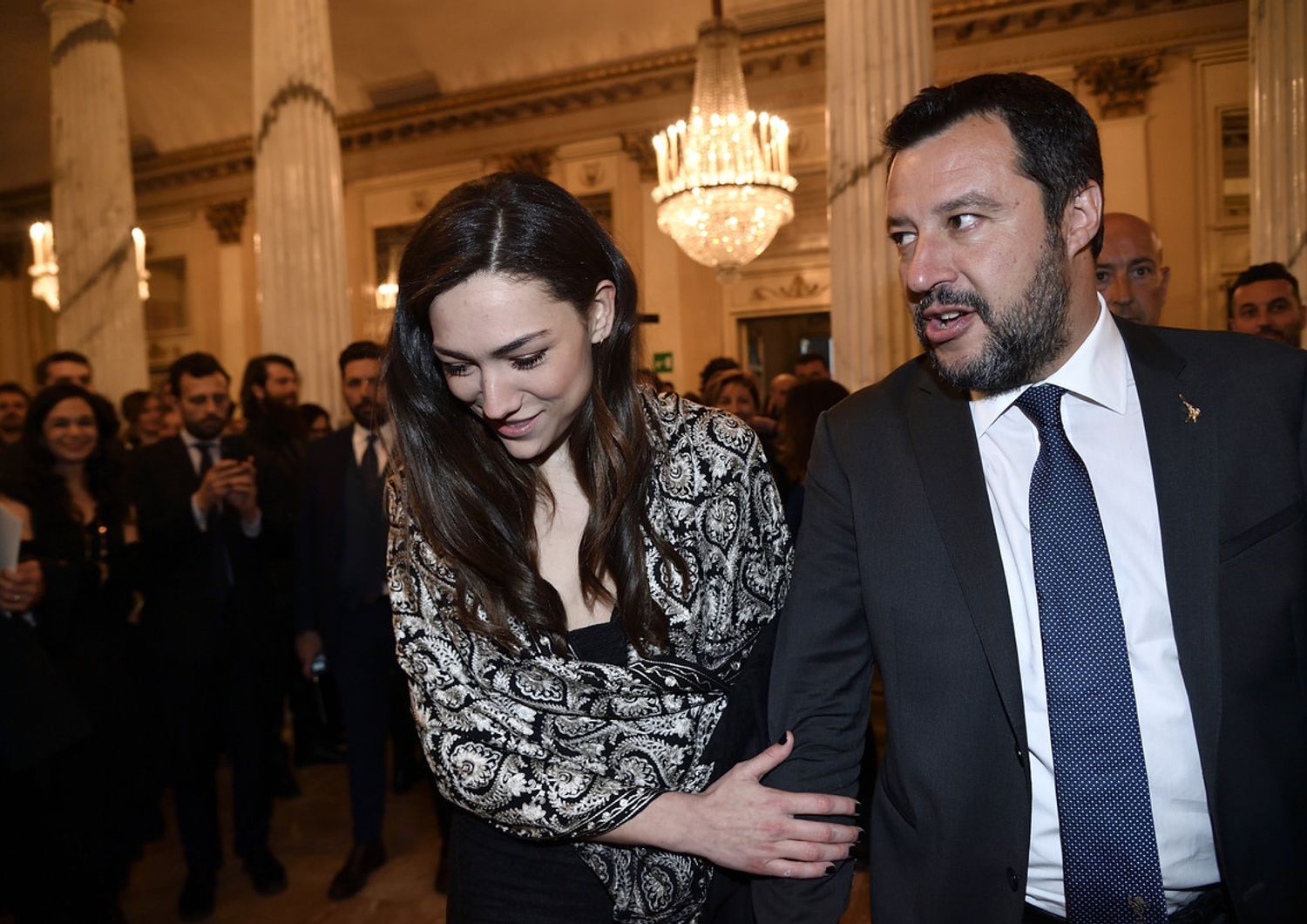 Francesca Verdini e Matteo Salvini&nbsp;