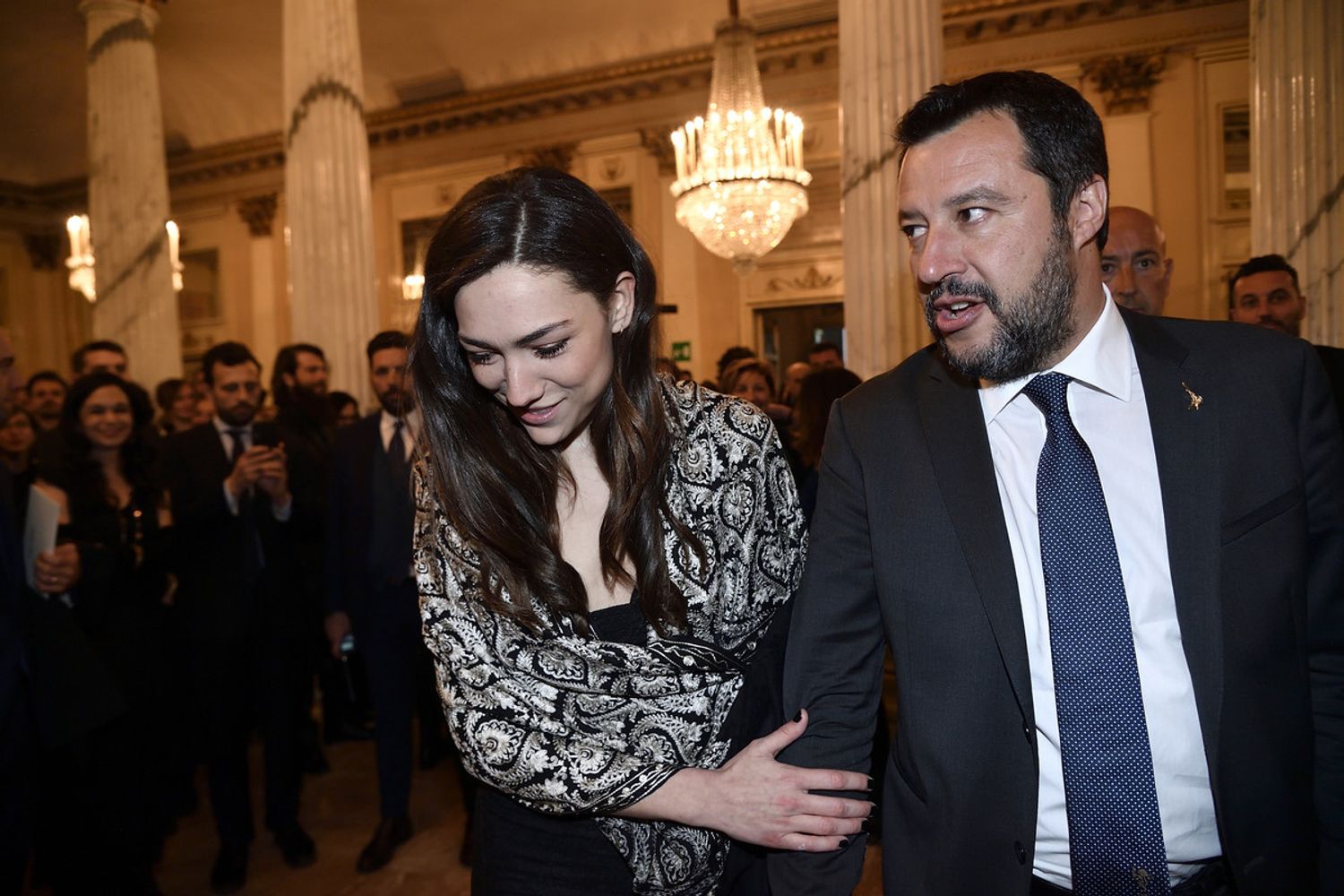 Francesca Verdini e Matteo Salvini&nbsp;