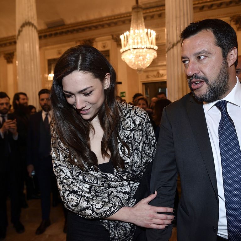 Francesca Verdini e Matteo Salvini&nbsp;