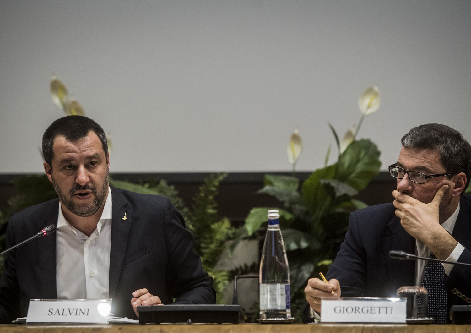 Matteo Salvini e Giancarlo Giorgetti