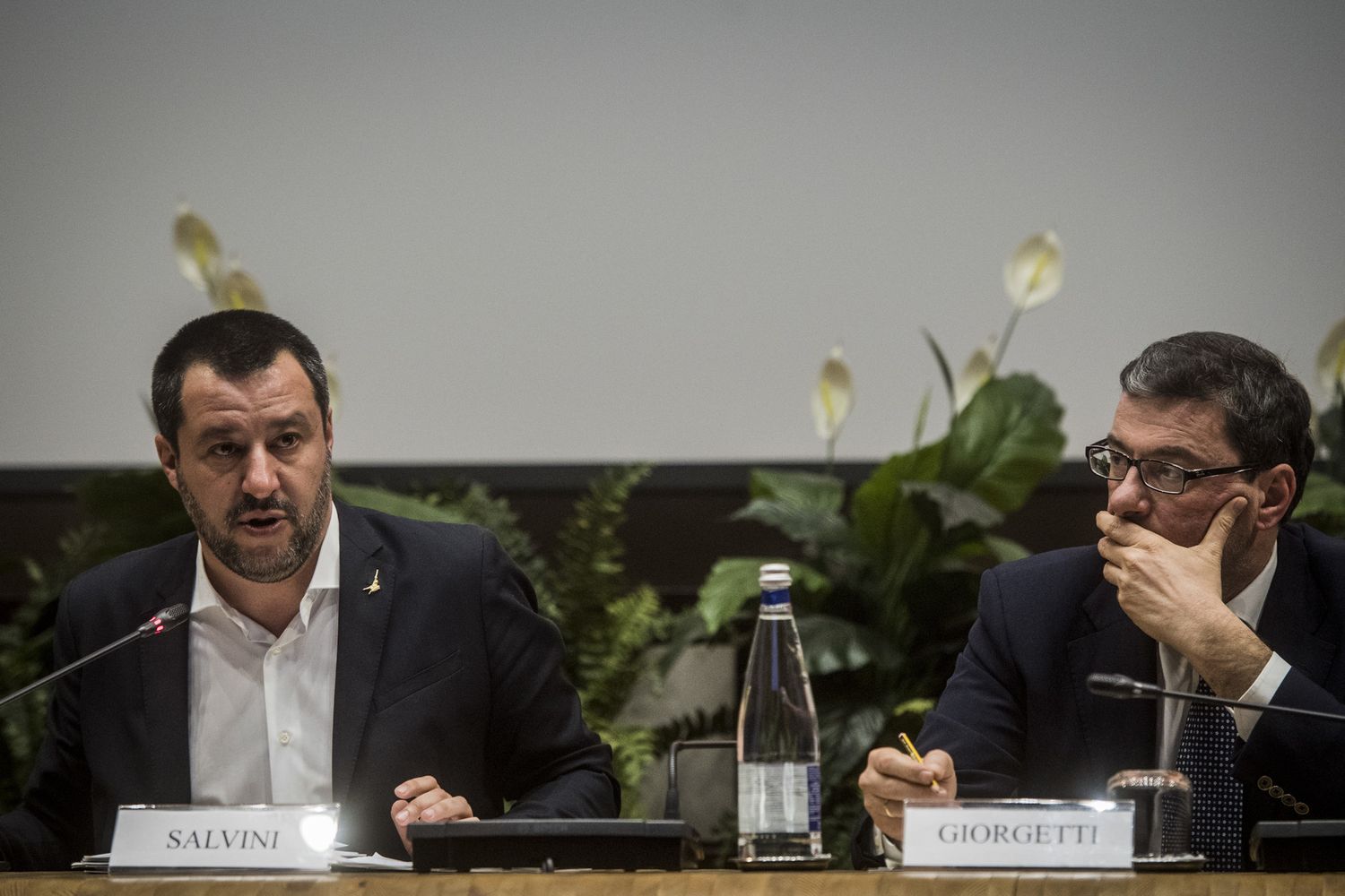 Matteo Salvini e Giancarlo Giorgetti