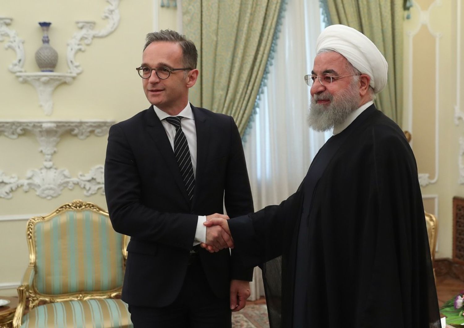 Il presidente iraniano Hassan Rouhani riceve il ministro degli Esteri tedesco Heiko Maas a Tehran&nbsp;