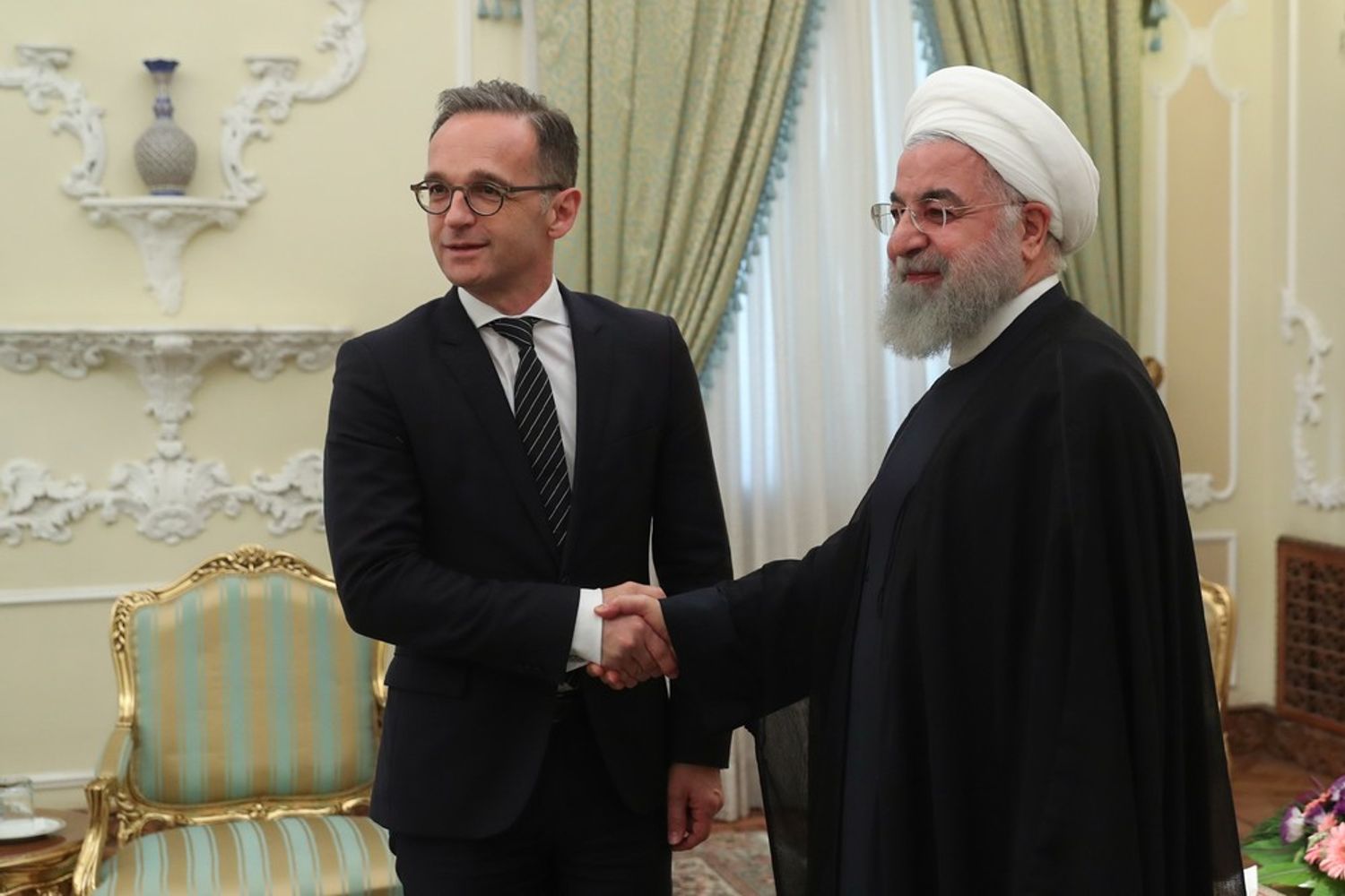 Il presidente iraniano Hassan Rouhani riceve il ministro degli Esteri tedesco Heiko Maas a Tehran&nbsp;