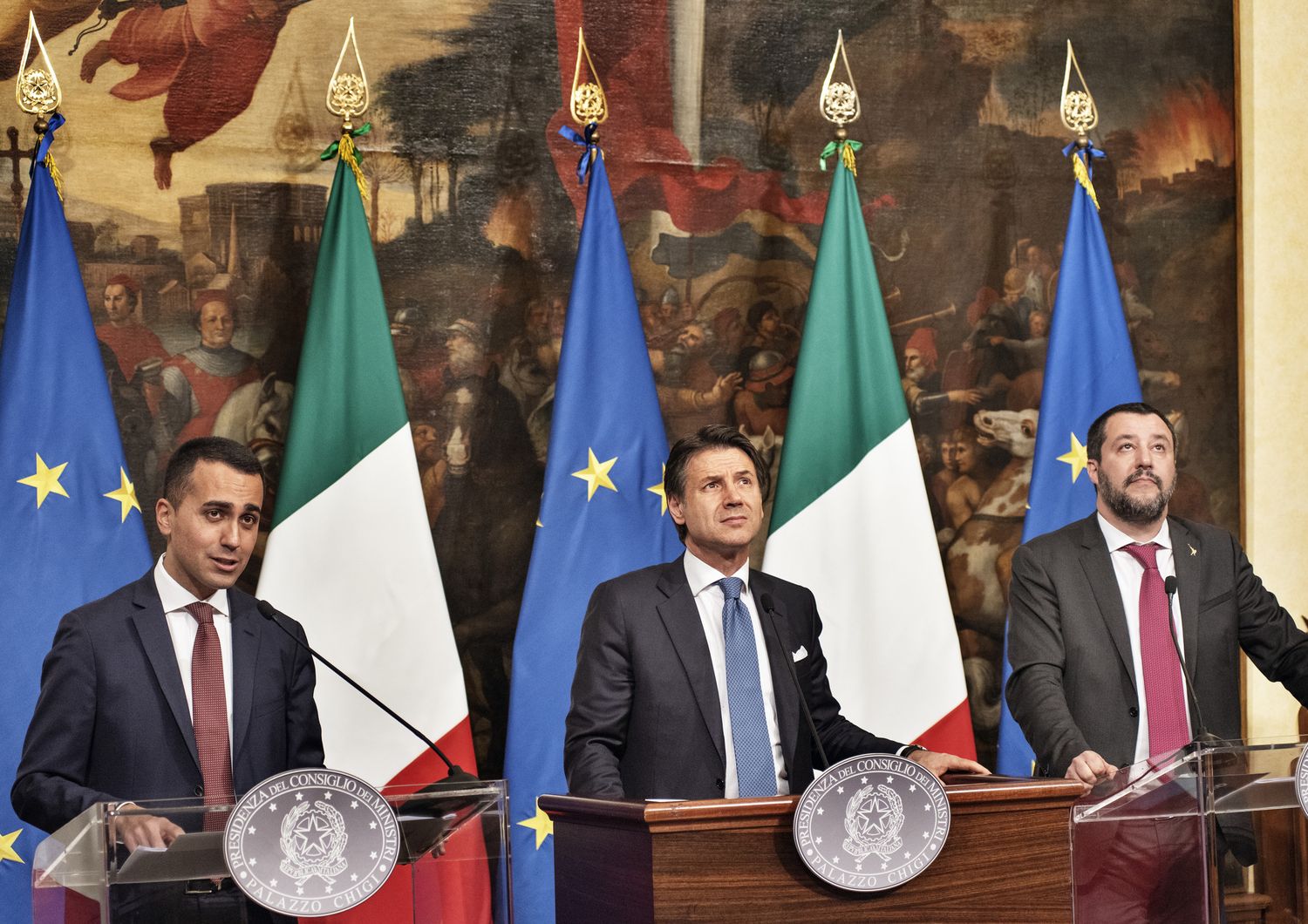 Di maio, Conte e Salvini