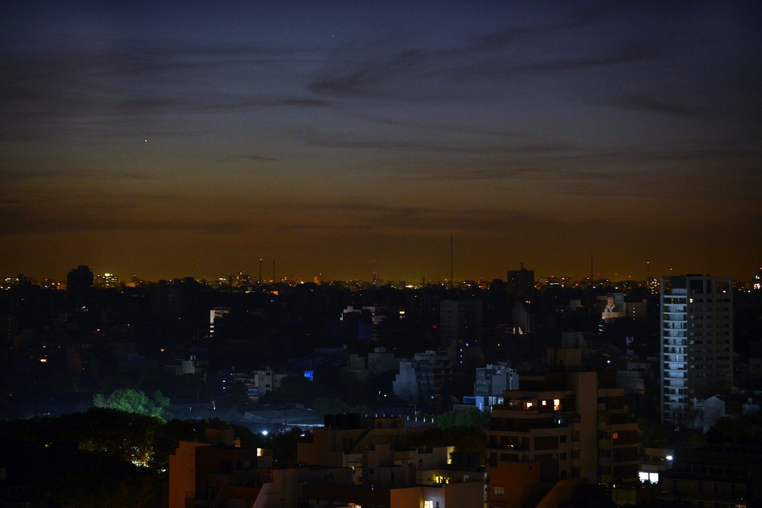 Buenos Aires al buio per un blackout (foto di repertorio)