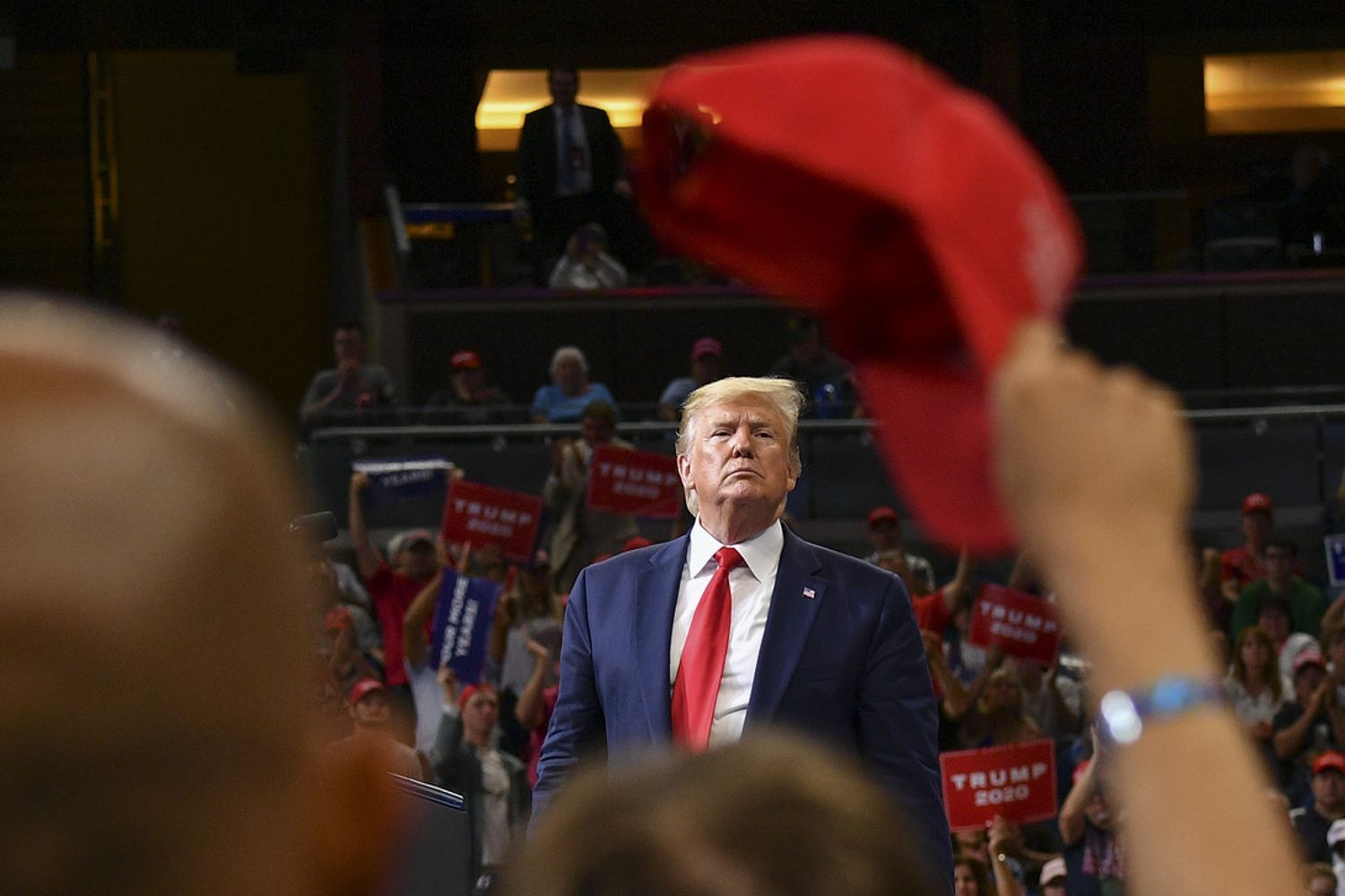 Donald Trump durante il comizio a Orlando