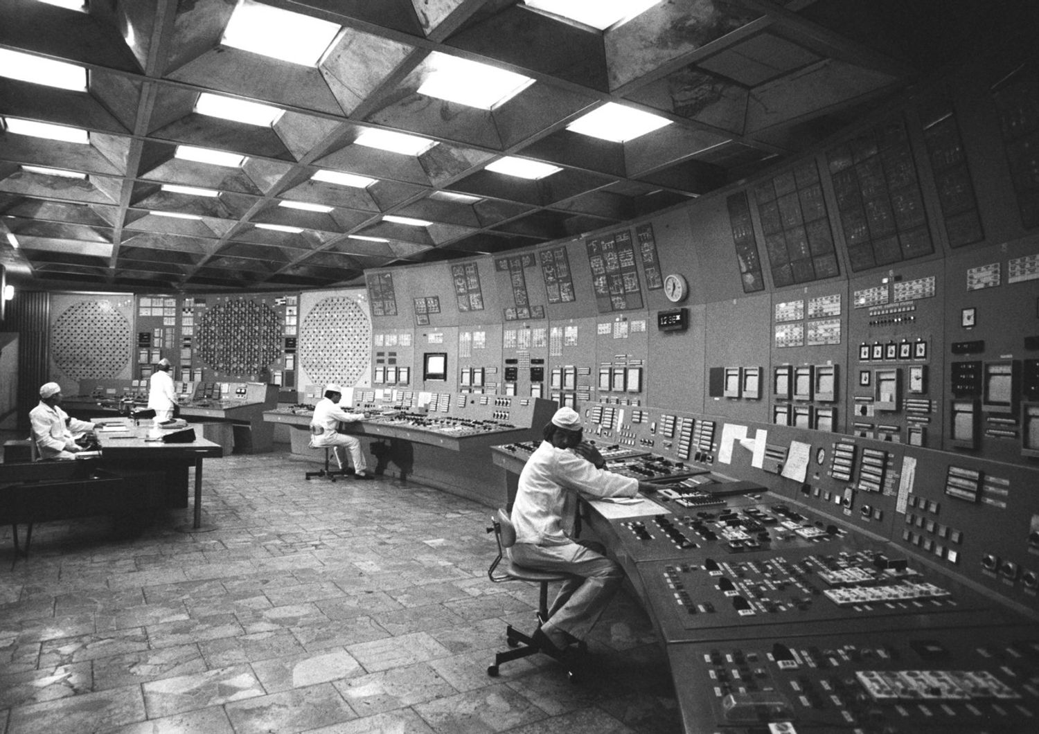 La sala di controllo della centrale nucleare di Chernobyl