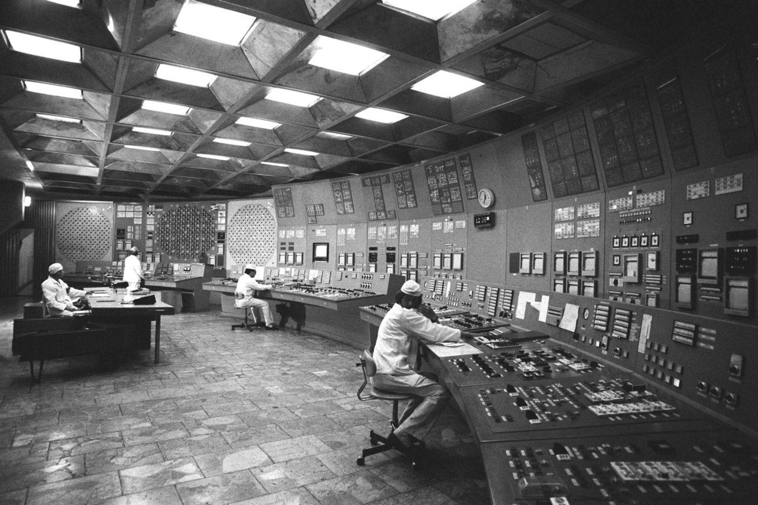 La sala di controllo della centrale nucleare di Chernobyl