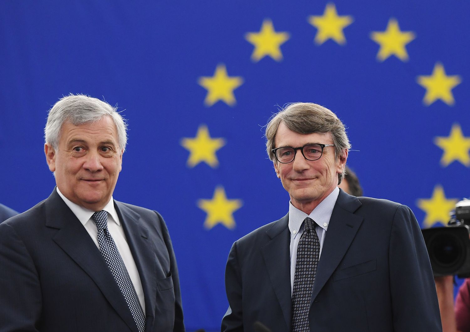 Antonio Tajani e David Sassoli