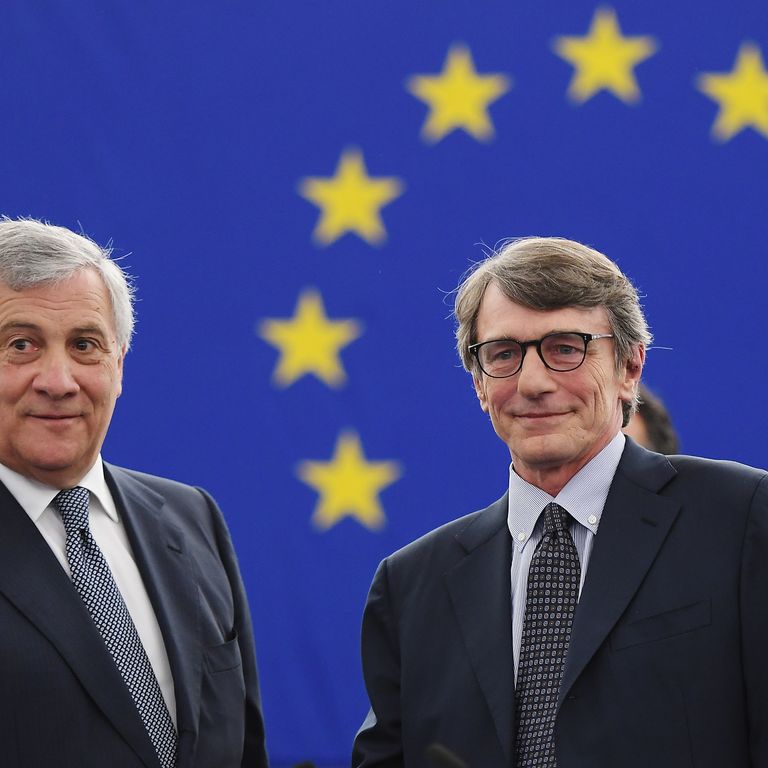 Antonio Tajani e David Sassoli