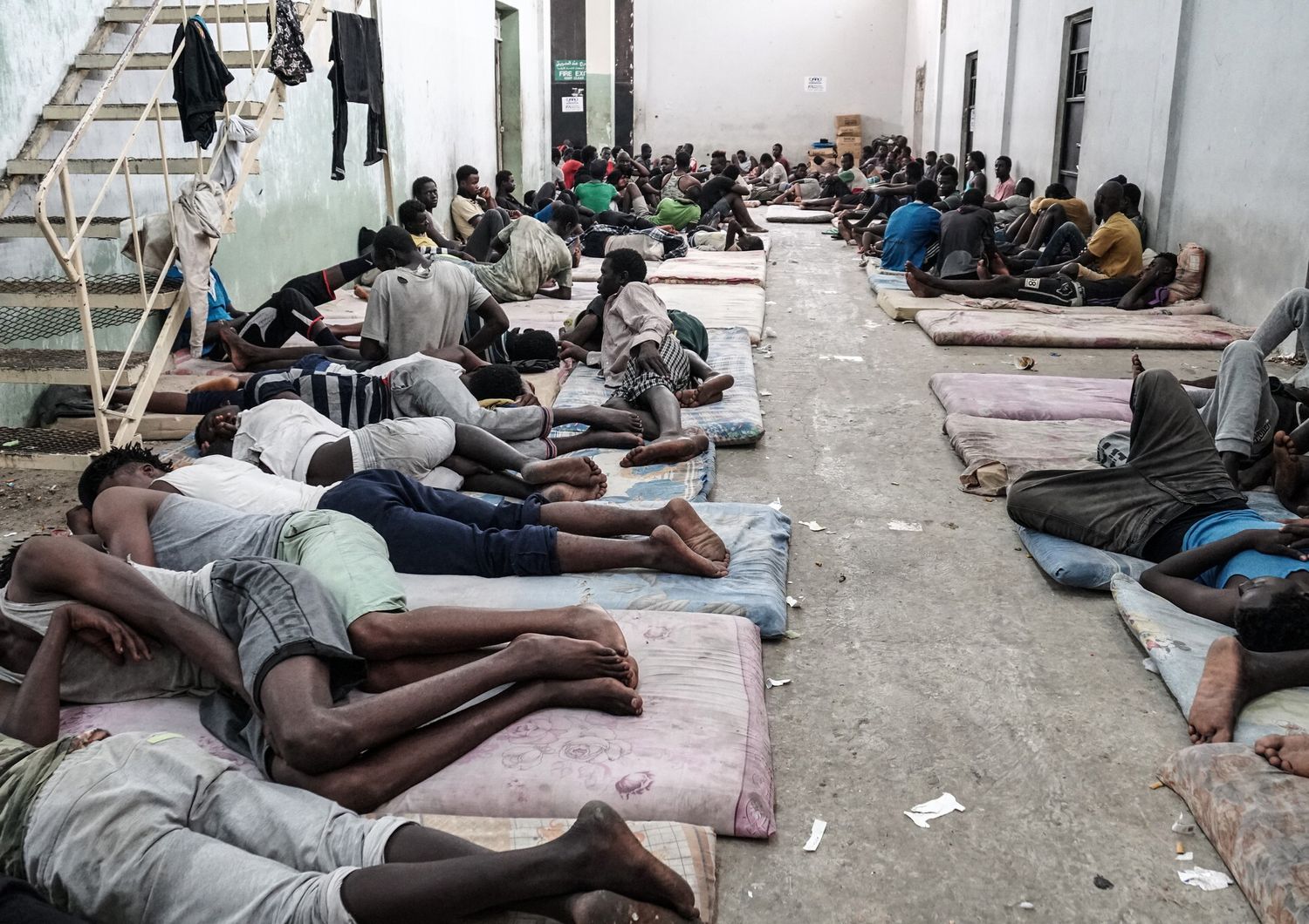 Detenuti in un carcere libico, 2017