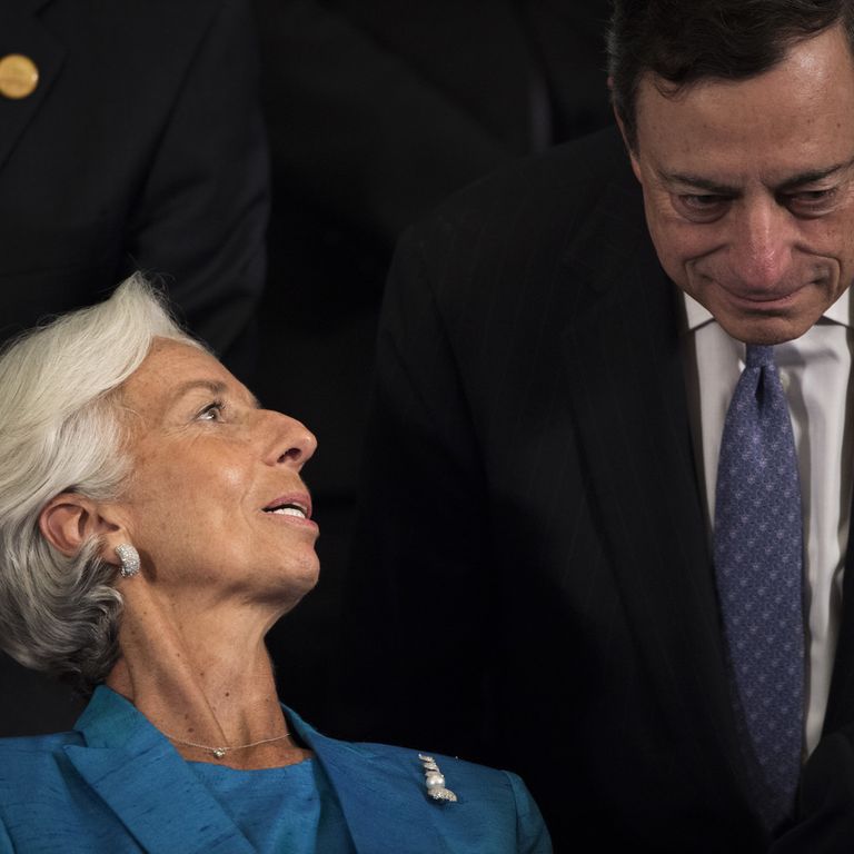 Christine Lagarde e Mario Draghi