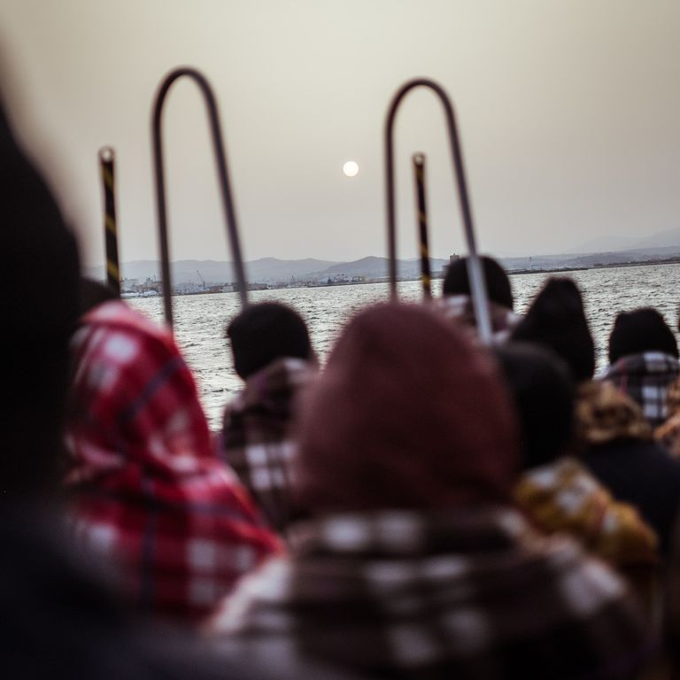 Migranti a bordo di una nave ong, immagine d'archivio