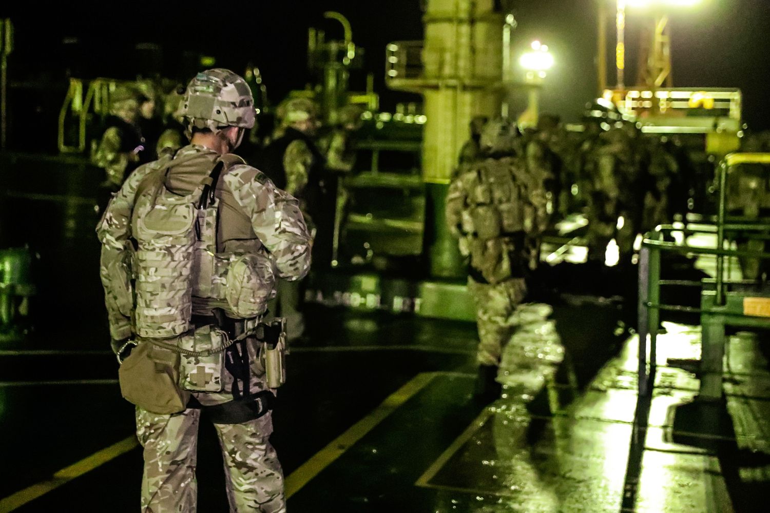 Le immagini dell'operazione dei marines britannici a Gibilterra