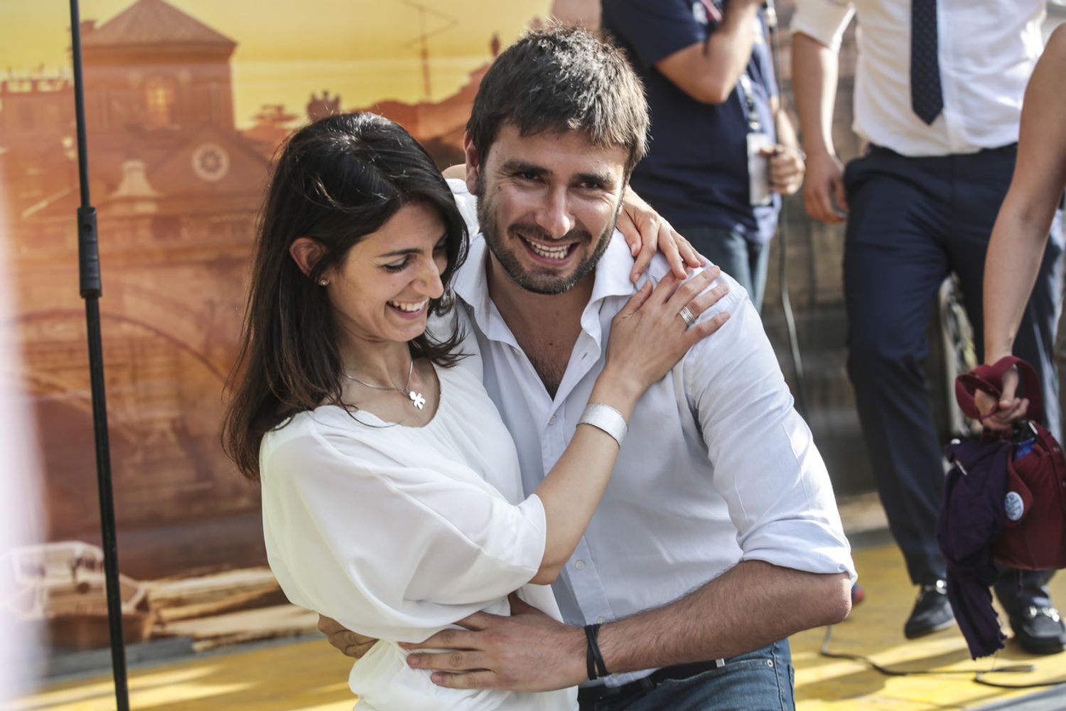 Alessandro Di Battista e Virginia Raggi&nbsp;