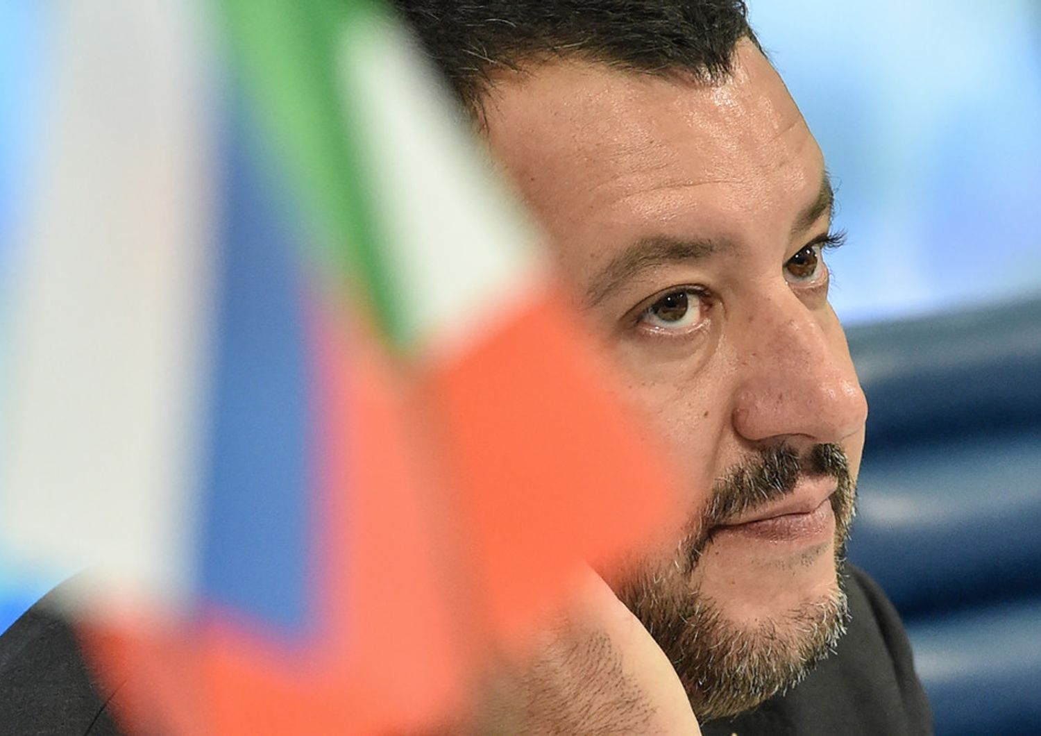 Matteo Salvini durante una visita a Mosca